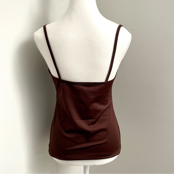 Vintage Y2K 90's Vanity Fair Lace Trim Brown Camisole Tank Top NEW Deadstock - Picture 3 of 7